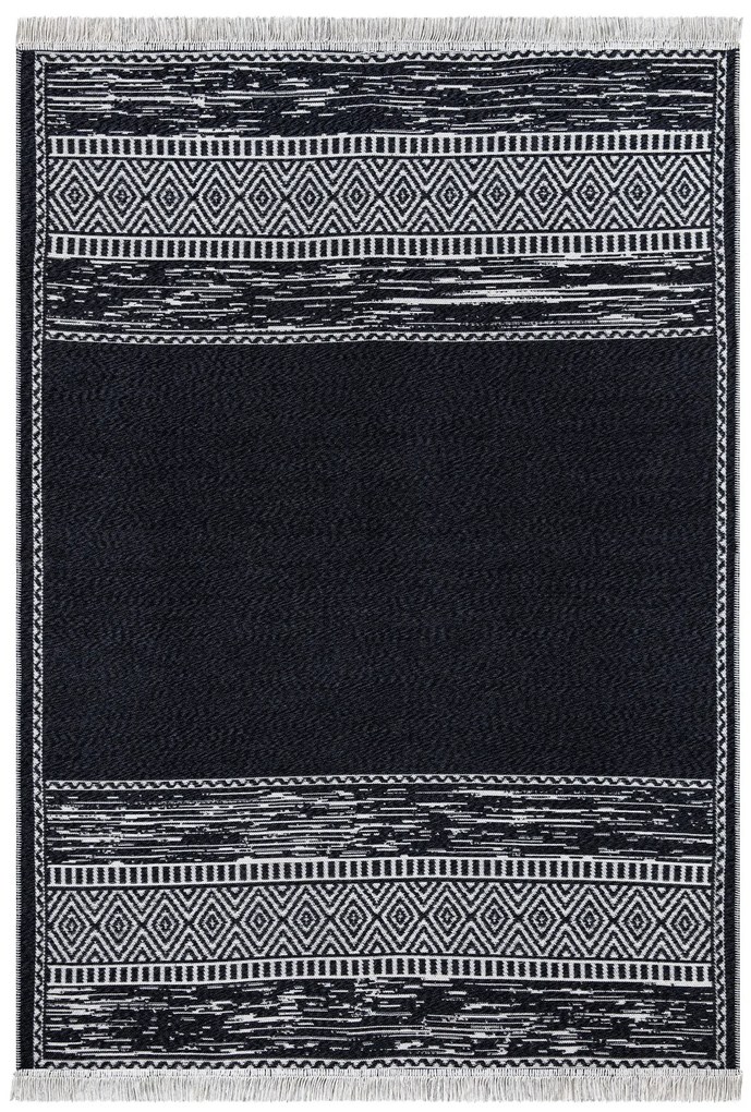 Килим (60 x 100) 23003A - Бял, Черно Бял
Черен