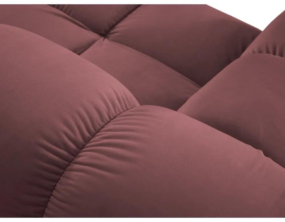 Розов ъглов диван от кадифе Bellis - Micadoni Home