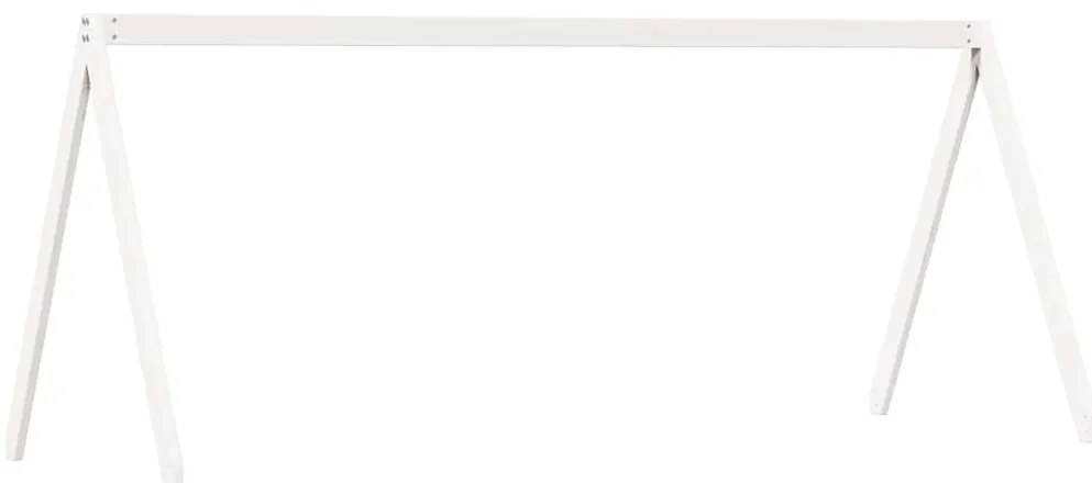 846956 vidaXL Покрив за детско легло, бял, 199x80,5x88 см, бор масив