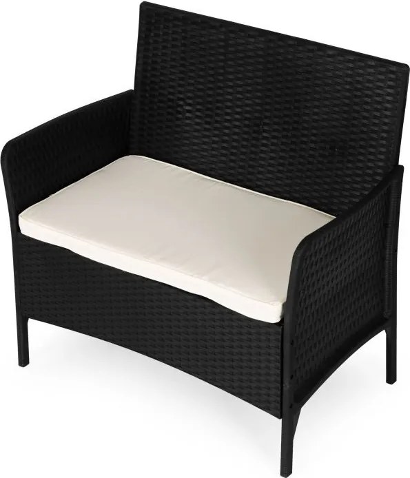 Градински диван с възглавница - ратанов диван за балкон и тераса