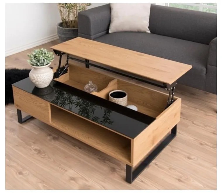 Черна масичка за кафе 110x60 cm Azalea - Actona