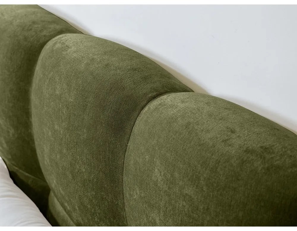 Зелено двойно тапицирано легло с включена подматрачна рамка 160x200 cm Kumo – Bobochic Paris