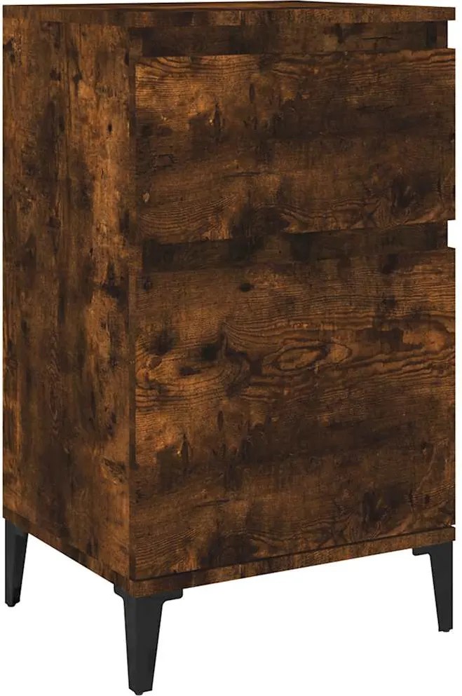 819718 vidaXL Нощно шкафче, опушен дъб, 40x35x70 см