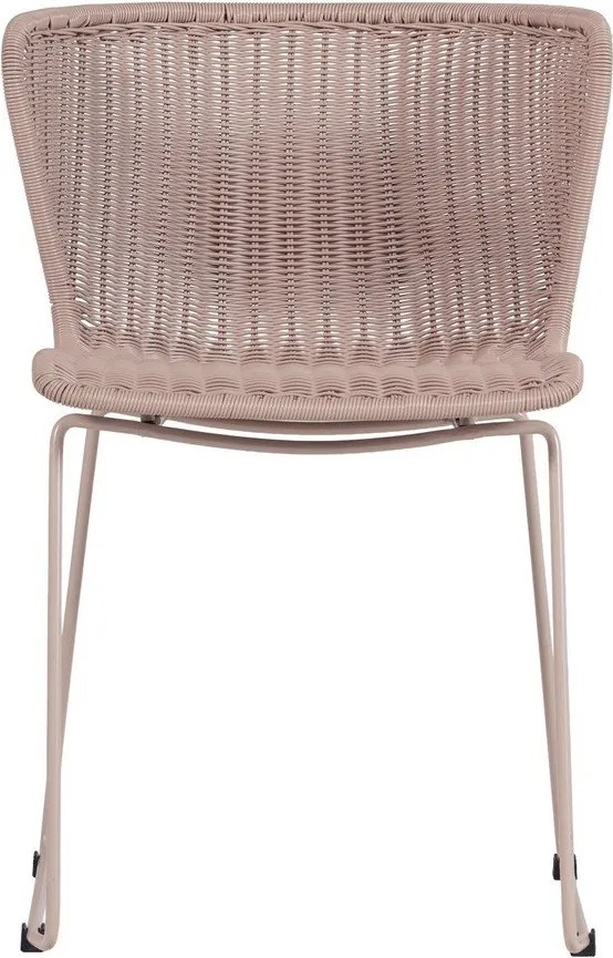 Бежови градински столове в комплект 2 бр. от изкуствен ратан Wings – WOOOD