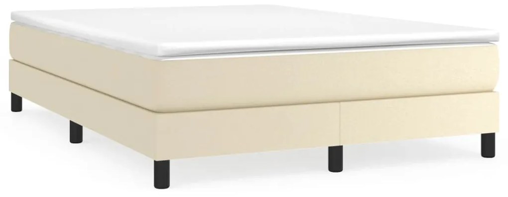 3120702 vidaXL Рамка за легло с пружини кремава,140x200 см, изкуствена кожа