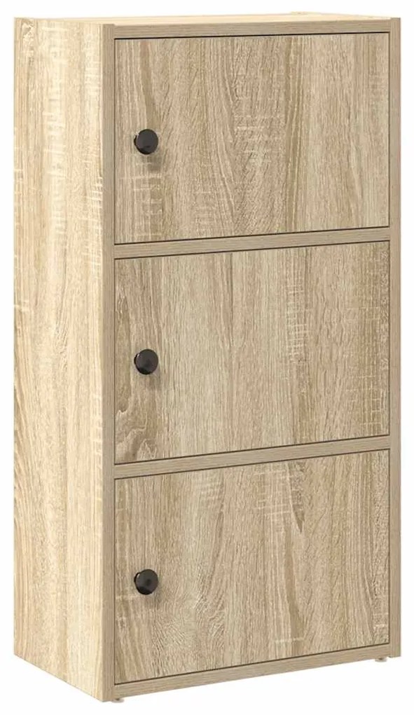 860366 vidaXL Библиотека, сонома дъб, 40x24x77 см, инженерно дърво