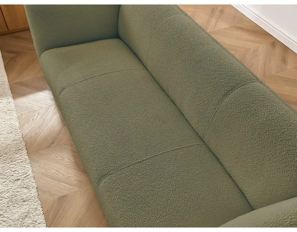 Зелен диван от прежда с примки от букле 242 cm Giorgia – Bobochic Paris