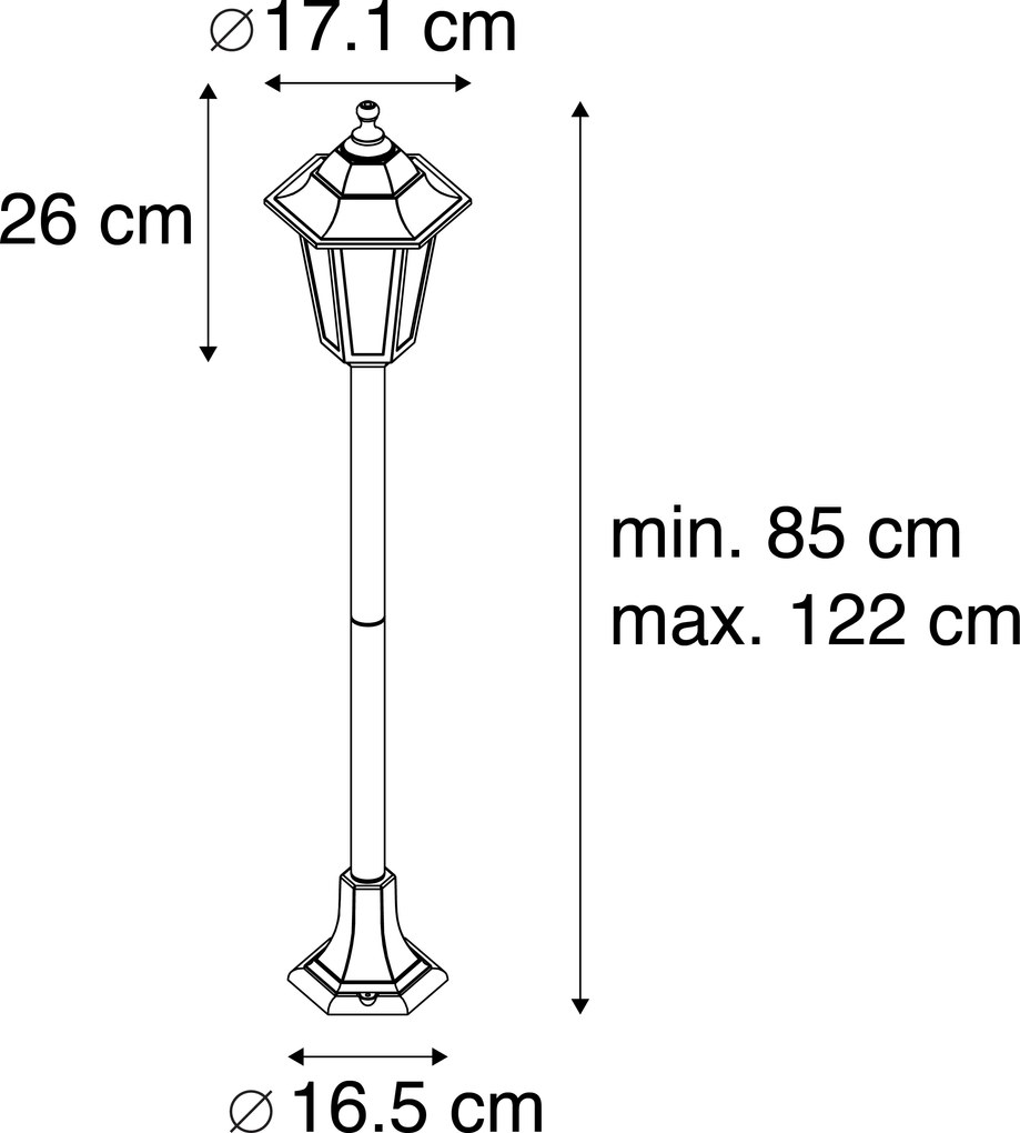 Класически фенер черен IP44 - New Haven