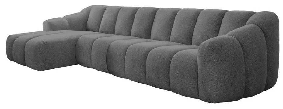 Сив ъглов диван (ляв ъгъл) Shell – Miuform