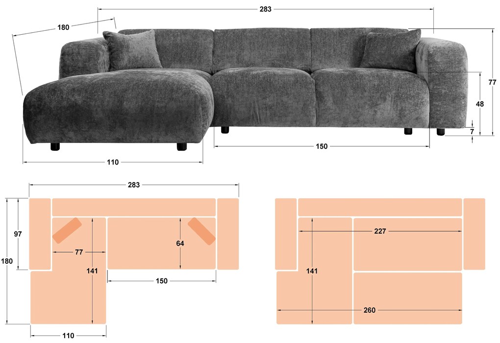 Разтегателен ъглов диван Алегро