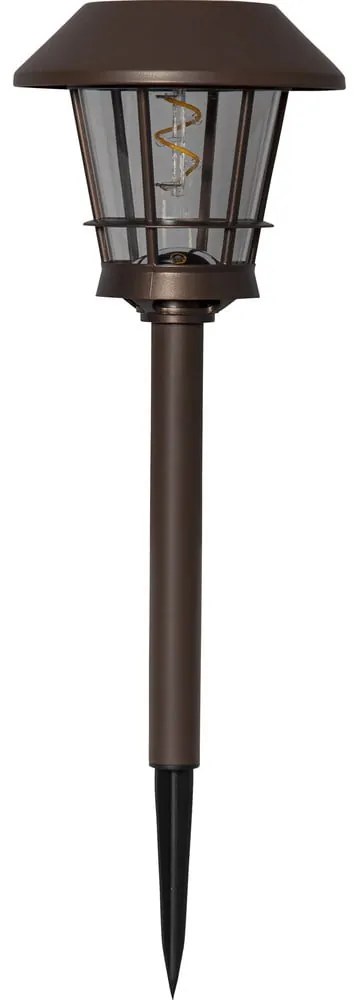 Кафяво външно соларно LED осветително тяло, височина 35 cm Fergus - Star Trading