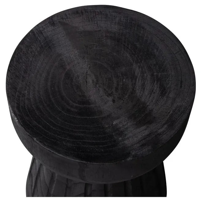 Черно градинско столче от дърво пауловния Borre - WOOOD