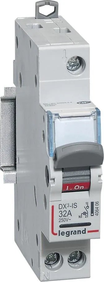Legrand Товаров прекъсвач със светлинна индикация /шалтер/ DX3-IS 32A 1P 1 мод.  - 406406