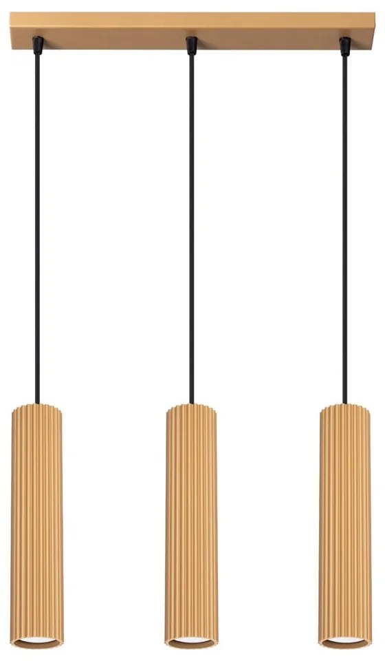 Висящо осветително тяло в златист цвят Gleam – Sollux