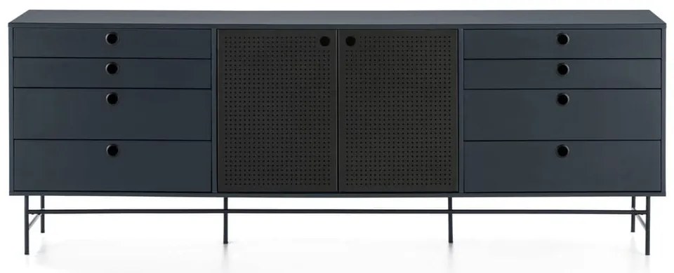 Черен и син скрин , ширина 212 cm Punto - Teulat