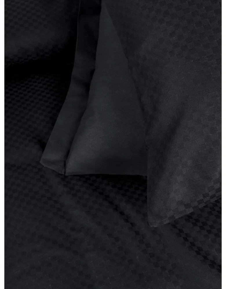 Черно единично спално бельо от памук Renforcé 140x200 cm Checkered – Mila Home Luxury
