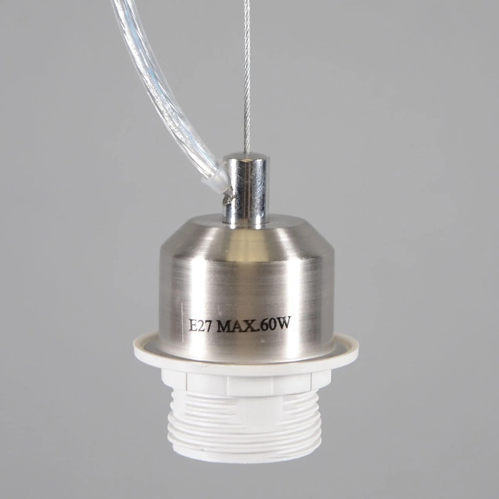 Модерен висящ аплик стомана с абажур 45 см таупе - Cappo 1