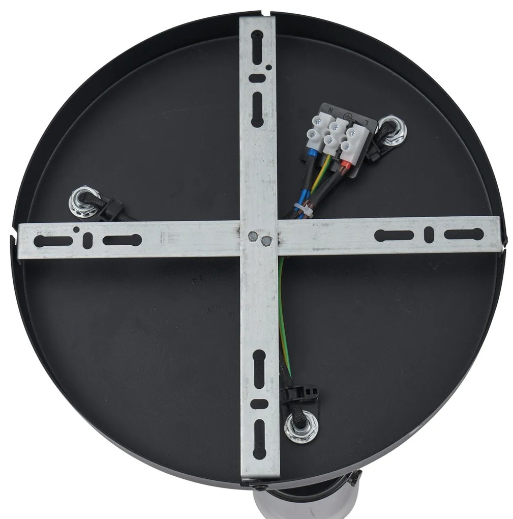 Таванен прожектор Gunmetal кръгъл 3 светлини въртящ се и регулируем - Drain