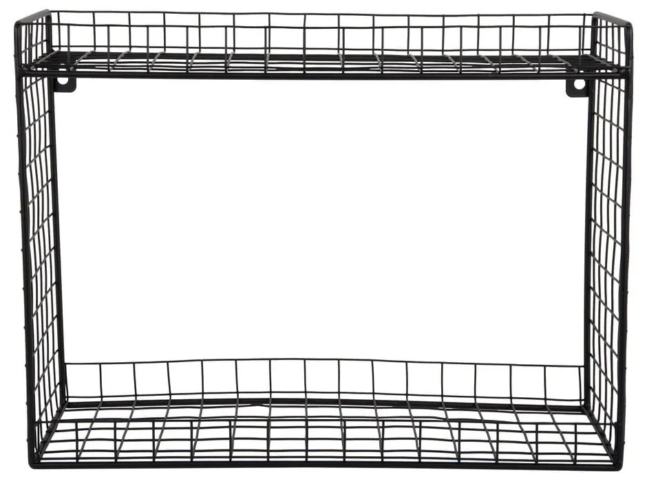 Черен стоманен стенен рафт на няколко нива 40 cm Reja – PT LIVING