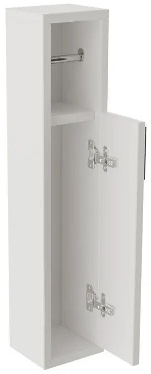 Разопакован: Шкаф за баня с поставка за тоалетна хартия Kalune Design 854KLN4302, 70х15 см, Меламиново покритие, Бял