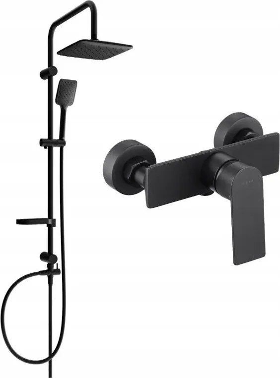 Mexen Alexa Sven Външен душ комплект с душ глава и душ батерия, черен - 71240262-70