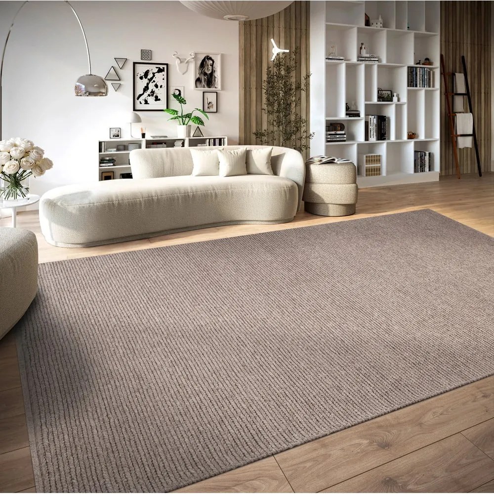 Светлокафяв ръчно изработен вълнен килим 60x90 cm Francois – Villeroy&amp;Boch