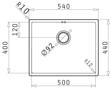 Мивка Pyramis Astris Colora 1B - Мед - Дължина: 50 см