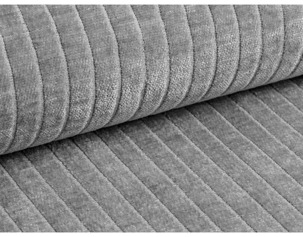 Светлосив ъглов диван от рипсено кадифе (десен ъгъл) Bergano – Cosmopolitan Design