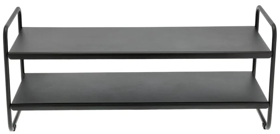 Черен стоманен стелаж за обувки 33x33x80 cm A-Shoe – Zone