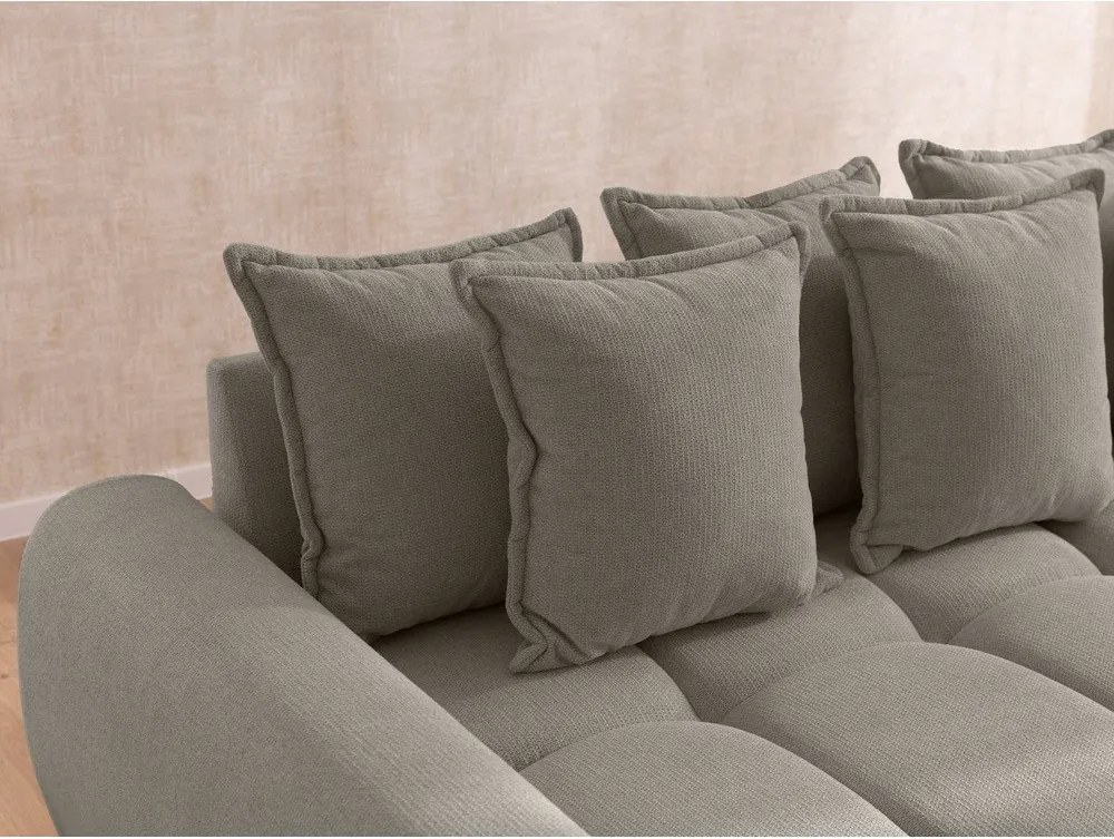 Кафяво-сив ъглов диван (ляв ъгъл) Albane – Ropez