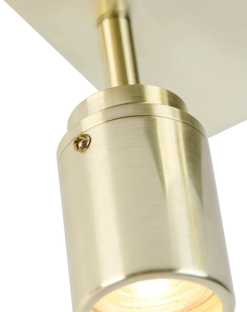 Модерен баня прожектор месинг квадратен 2-светлина IP44 - Ducha