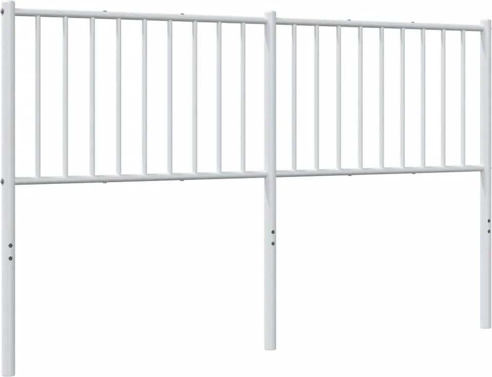 350966 vidaXL Метална резервна табла за легло, бяла, 160 см