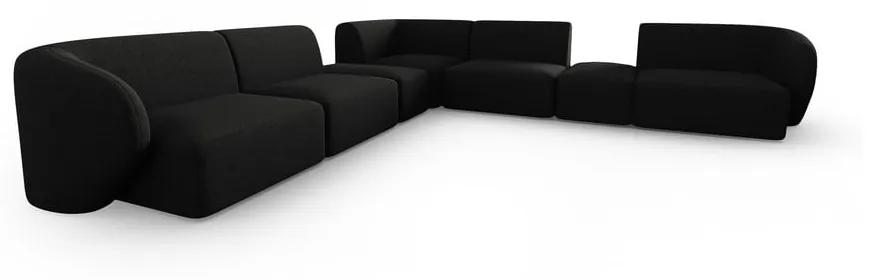 Черен променлив ъглов диван Shane - Micadoni Home