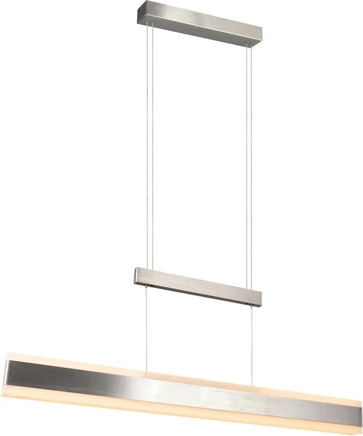 LED висящо осветително тяло в матово сребрист цвят с метален абажур Arcola – Trio