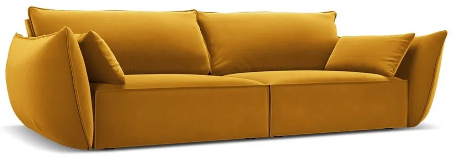 Кадифен диван в цвят горчица 208 cm Vanda – Mazzini Sofas