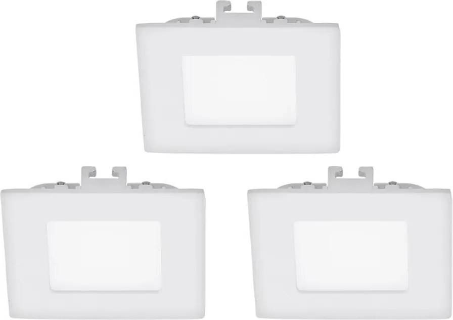 Eglo 94733 - КОМПЛЕКТ 3x LED вградени осветителни тела FUEVA 1 LED/2,7W/230V