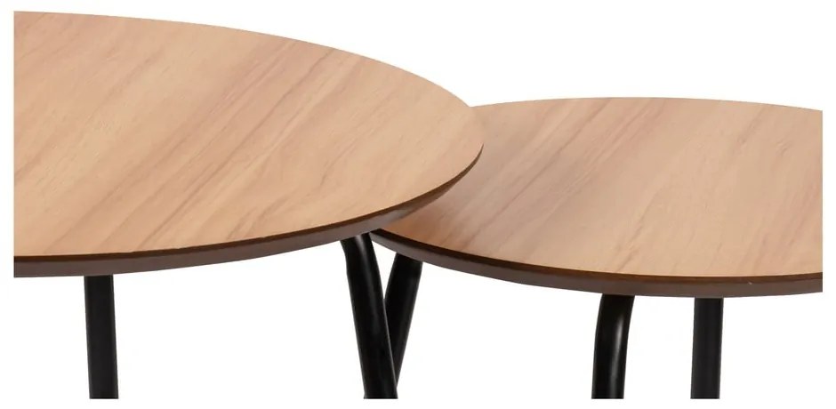 Кръгли масички за кафе в комплект от 2 бр. в естествен цвят ø 55 cm Luke – Bonami Essentials