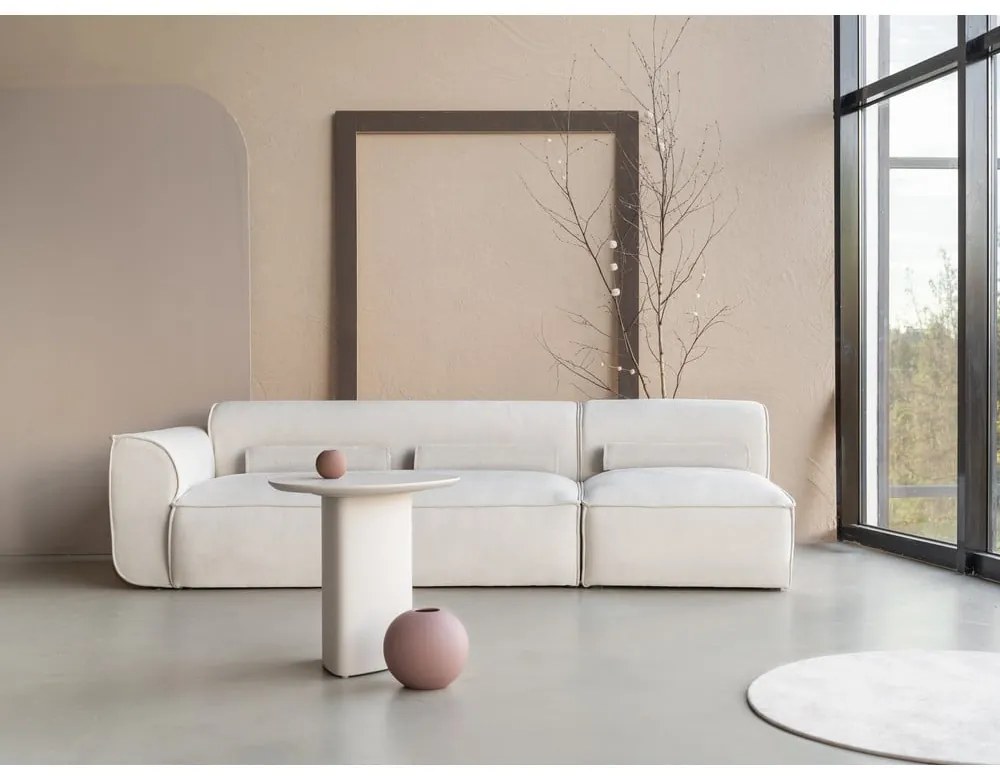 Бял модулна лежанка (ляв ъгъл) Flex Felix – Miuform