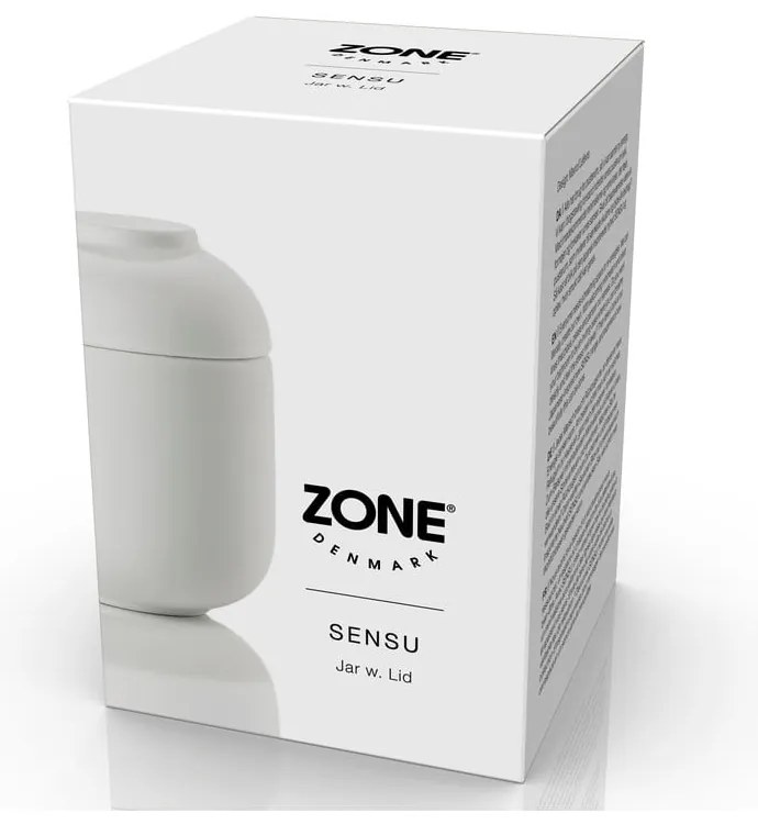 Бял керамичен органайзер за баня за памучни тампони Sensu – Zone