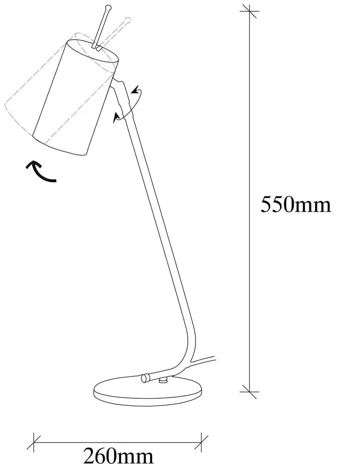 Настолна лампа с метален абажур в черно и златисто (височина 55 cm) Sivani – Opviq lights