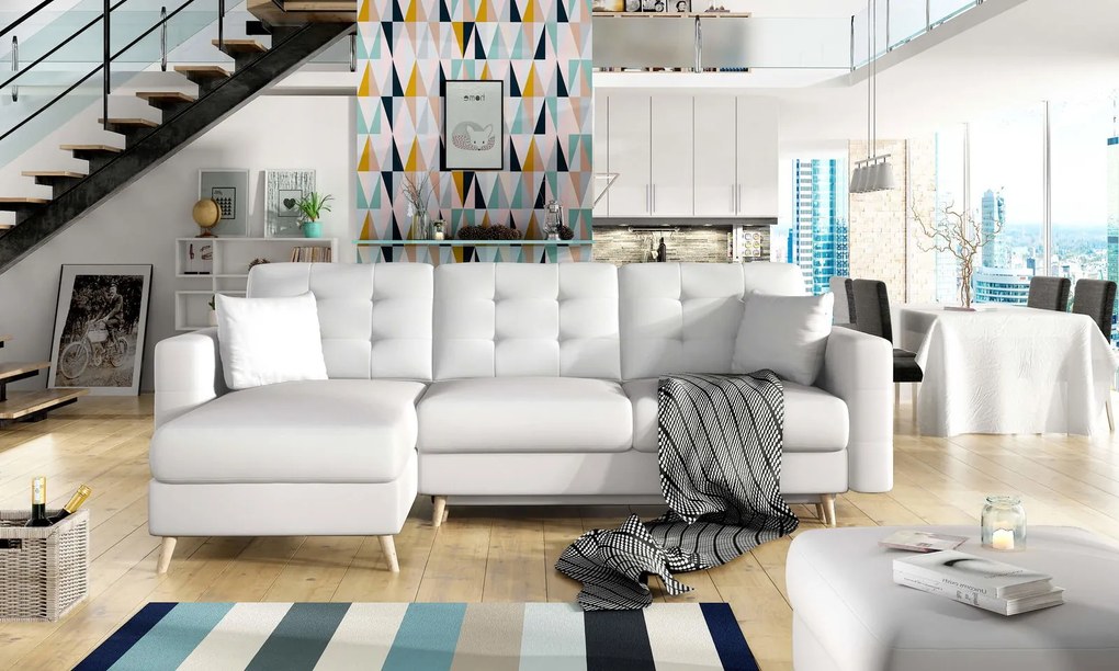Ъглов диван Amelion-White