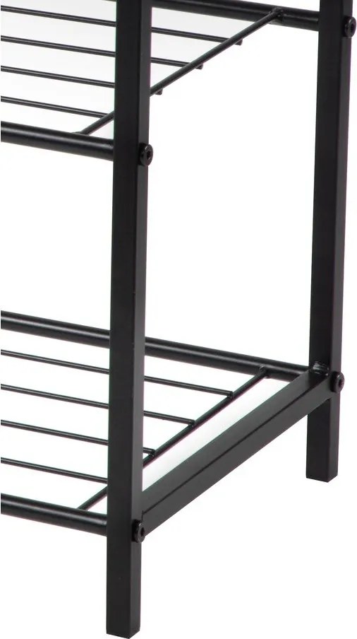 Черна стоманена стойка за обувки 63x44x30 cm Asten – Bonami Essentials