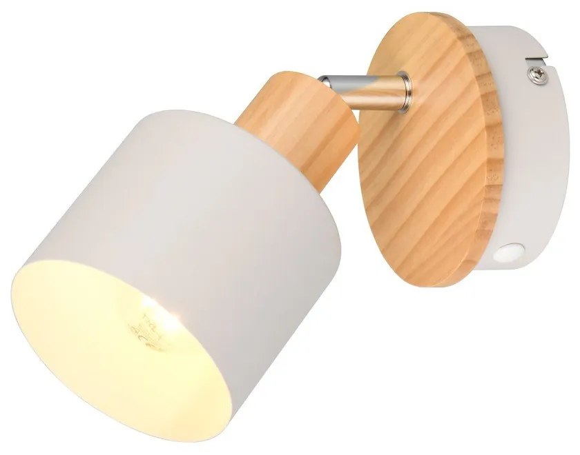 Прожектор в бял и естествен цвят ø 9 cm Shanti – Trio