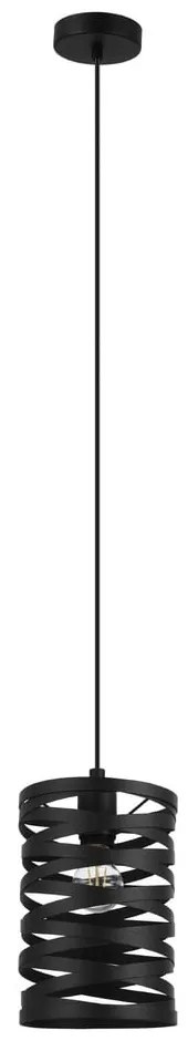 Черно висящо осветително тяло с метален абажур ø 18 cm CREMELLA – EGLO