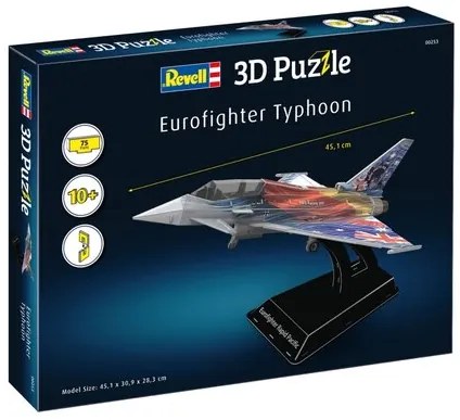 Пъзел, Revell, Изтребител Eurofighter Typhoon 3D, 75 части