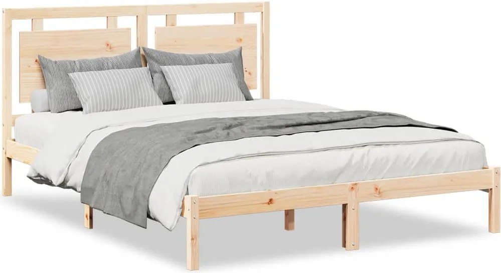 3309189 vidaXL Рамка за легло без матрак, 160x210 см, масивна дървесина