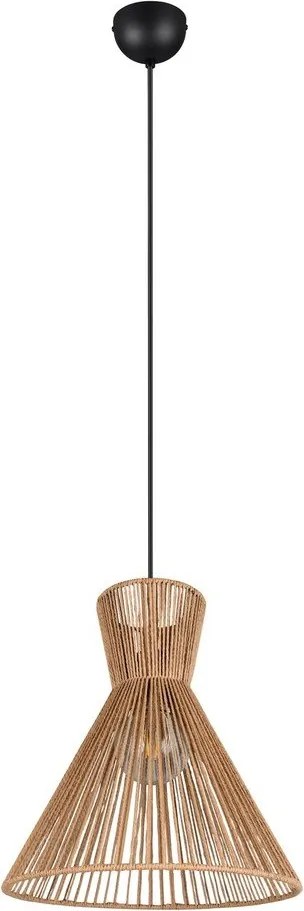 Метално висящо осветително тяло в естествен цвят с абажур от хартиен шнур ø 35 cm Rosalie – Reality