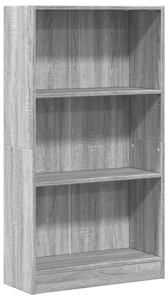 857808 vidaXL Библиотека, сив сонома, 60x24x109 см, инженерно дърво