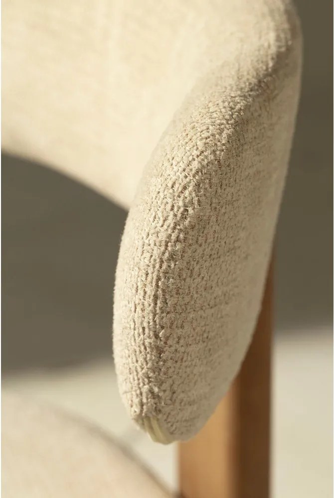 Кремави тапицирани трапезни столове в комплект 2 бр. Nadia – MOME