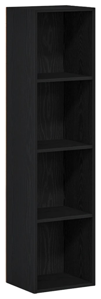 862396 vidaXL Книжно шкафче Черен дъб 36x30x143 см Инженерна дървесина